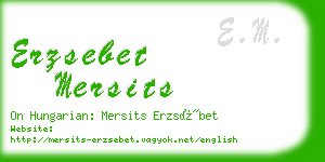 erzsebet mersits business card